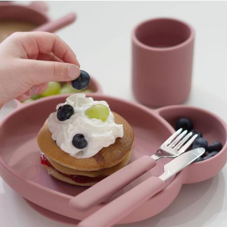 Jídelní silikonová sada panda, 