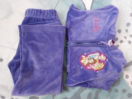 Velurová tepláková souprava princezny, disney,98
