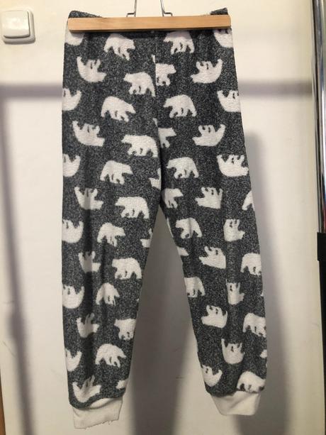 Šedé pyžamové kalhoty s medvídky, 134