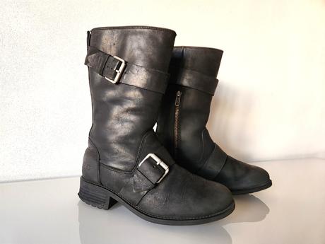 Kožené kozačky s kožíškem ugg vel. 38, ugg,38