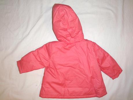 Luxusní růžovo-květovaný vyteplený kabát, next,68