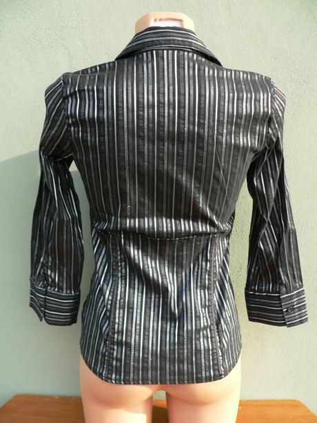 Černo stříbrná halenka košile xanaka - vel.38, 38