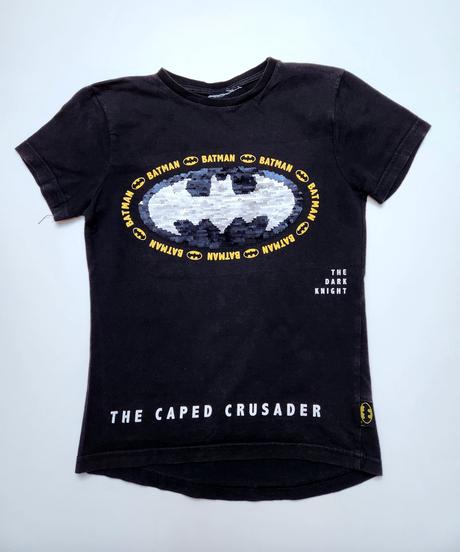 Batman flitrové triko s krátkým rukávem vel. 128, 128