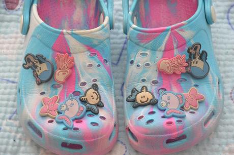 Růžovomodré nazouváky zdobené, 30