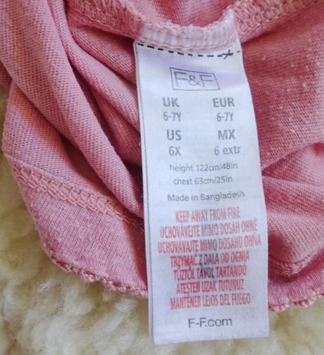 Růžové tričko s mašličkami, f&f,122