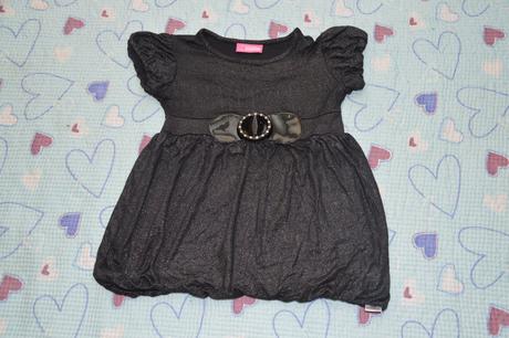 Černý lesklý top, tunika, halenka s kamínky, 98