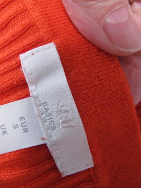 Oranžové přiléhavé midi šaty z pleteniny h&m, h&m,s