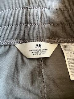 Slabší tepláky pyžamové kalhoty, h&m,170