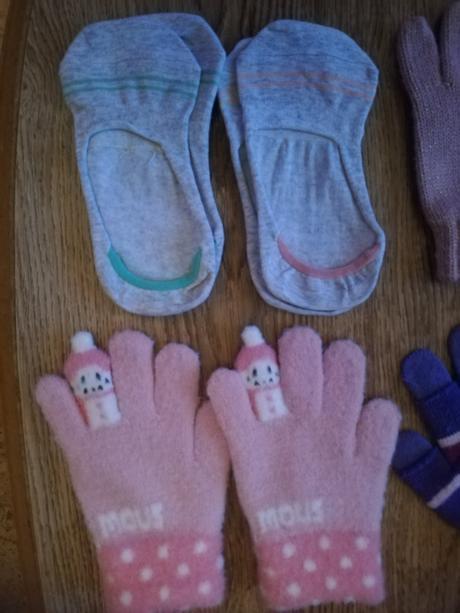Rukavice dívčí + ponožky ťapky., 134