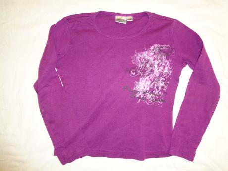 Fialové tričko s aplikací, alive,128