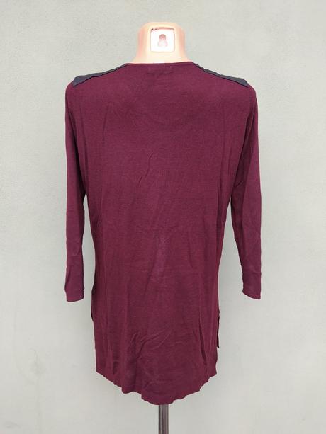 Vínový dlouhý svetřík h&m - vel.s, h&m,s