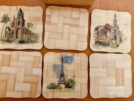 Retro podtácky / hrady, zámky, 