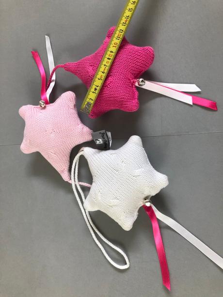 3 hvězdy girlanda závěs babys only růžová fuchsia, 