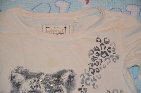 Bavlněné dlouhé triko tunika s gepardem flitry, next,134