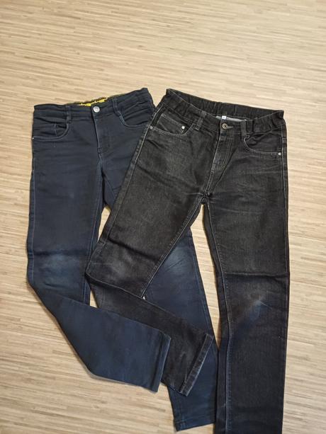 2x černé džíny vel.146-152, c&a,146