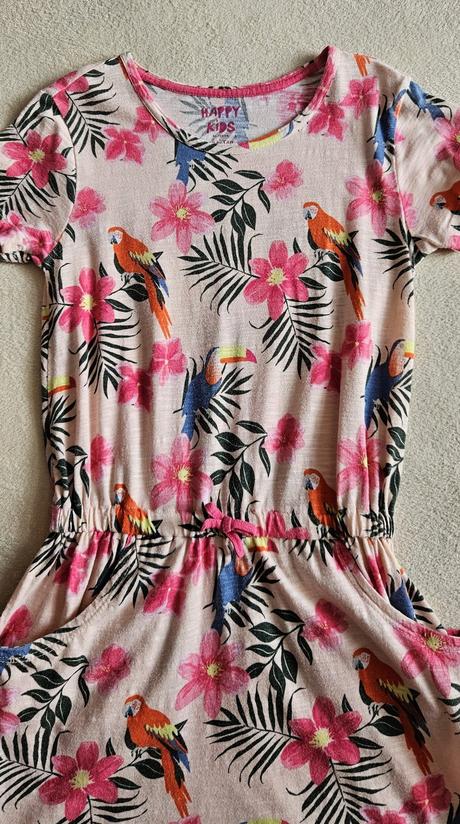 Letní dívčí overal, tchibo happy kids, vel.134/140, tcm,134