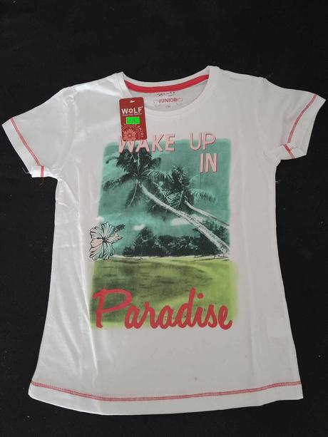 Nové bílé tričko vel.134, wolf,134