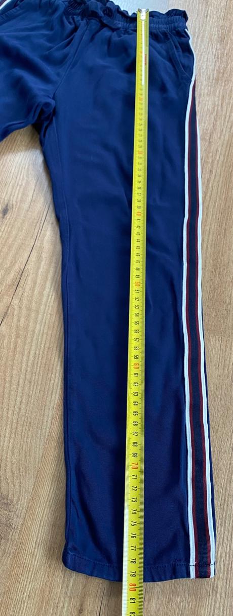 Tmavě modré kalhoty, h&m,140