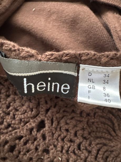 Pletený top hnědý heine 34, 34