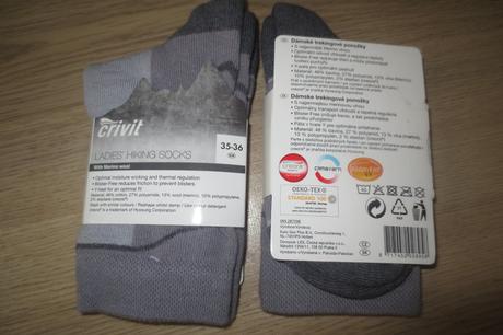 2x trekingové ponožky vel. 34-35, crivit,35