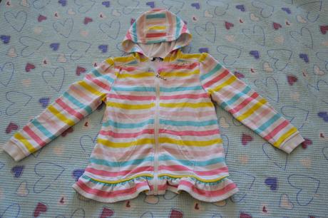 Bavlněná mikina s volánky, veselé barvičky, george,110