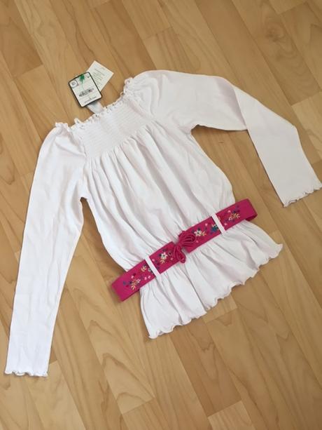 Bílá tunička s vyšívaným páskem, c&a,128