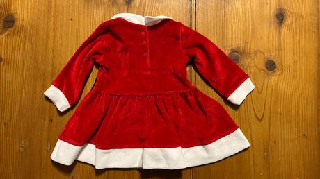 Semišové vánoční šaty santa, 68