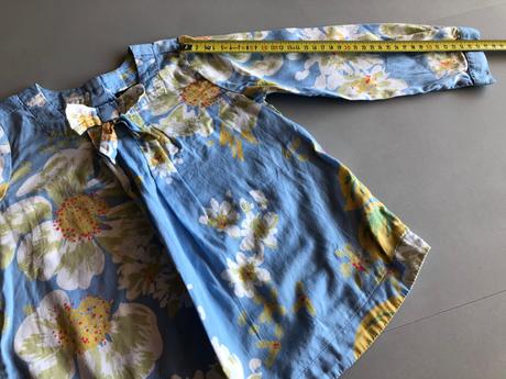 Halenka košile 3-4roky 104cm modrá květy mašle, marks & spencer,104