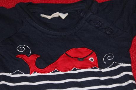 Dětský letní overal velryba vel. 62 - 68, 62