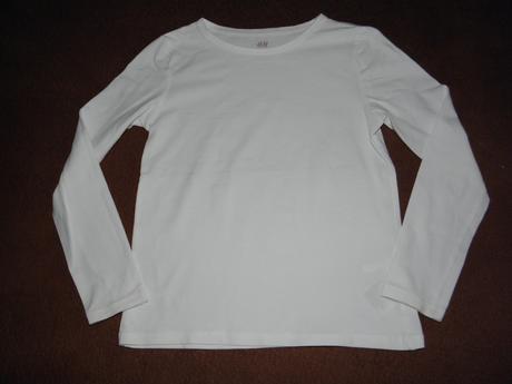 Bílé dívčí tričko zn. h&m vel.122, h&m,122