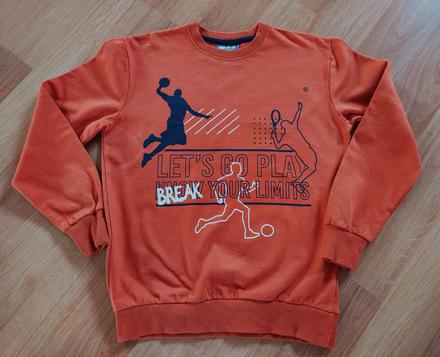 Mikina cihlová lets go play vel. 146-152, 146