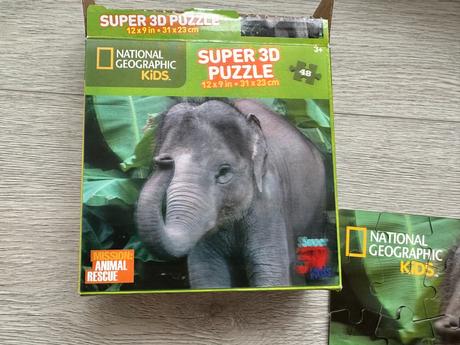 3d puzzle national geographic kids, 48 dílků slon,