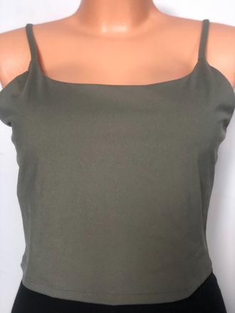 Sportovní khaki top s vycpávkami na prsa, xl