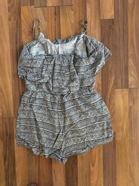 Vzor letní overal s volánem, vel m/l, ocean club, s