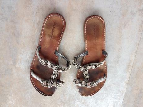 Letní sandály zn. salamander vel. 36 s kamínky, 36