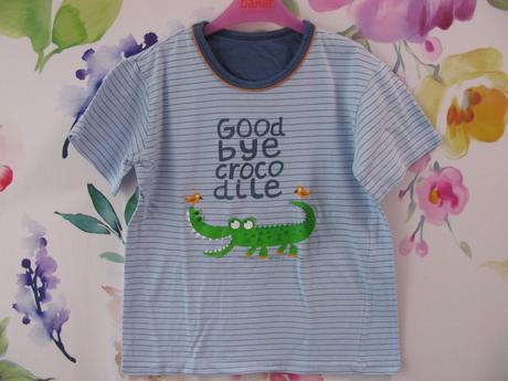 Chlapecké bavlněné sv.modré tričko s krokodýlem, cornette,128