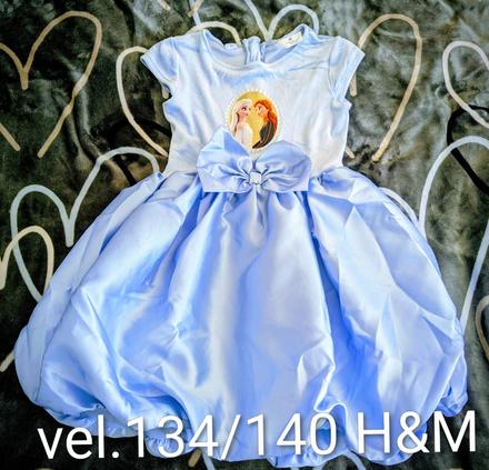 Šaty ledové království 134/140, h&m,134