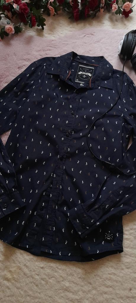 Bizzbee tmavě modrá košile s potiskem, s