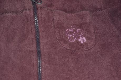 Vínová bundička, mikina s kytkou, 92