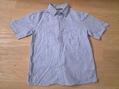 Košile s kr. rukávem pruhovaná hm, h&m,134