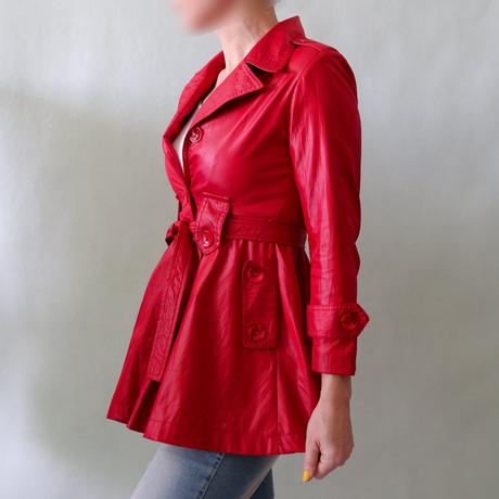 Červený kabátek se sukýnkou vel xxxs, xs