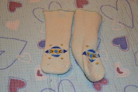 Teplé froté ponožky, vel. cca 74/80, 80