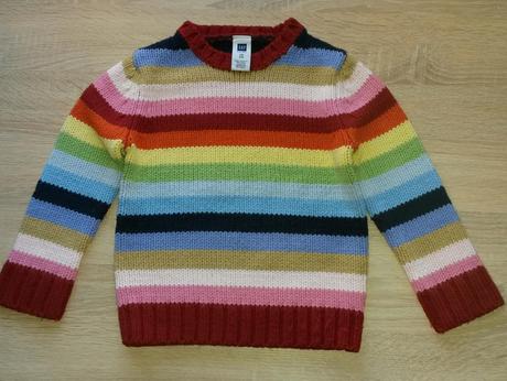 Pruhovaný svetr gap vel. xs (104-110), gap,104