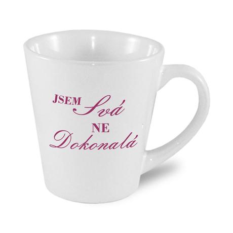 Kónický hrnek latté - jsem svá nedokonalá, 