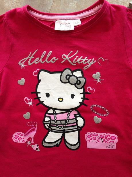 Malinové triko hello kitty vel.1,5 - 2 roky třpyt, 92