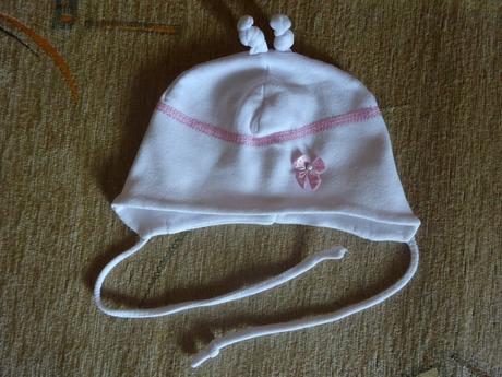 Bavlněná čepička s mašličkou, vel.56, 56