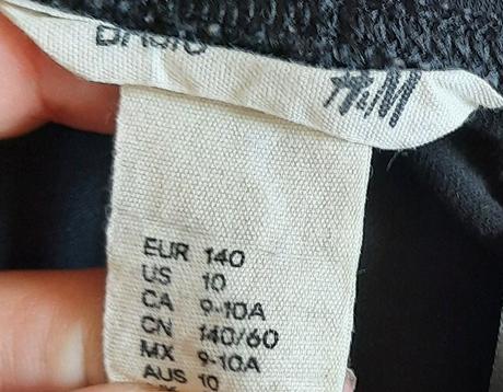 Legíny s růžovobílým pruhem hm basic, h&m,140