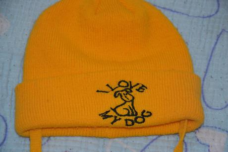 Žlutá zimní čepice čepička, 86