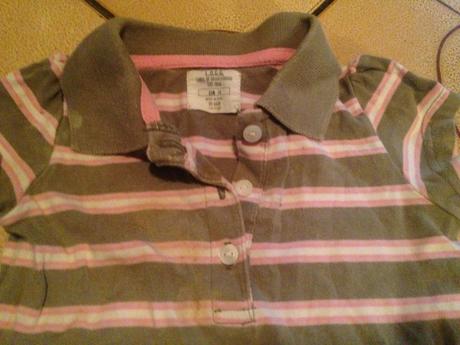 Dívčí tričko s límečkem, proužky vel. 68 - 74, l.o.g.g.,68