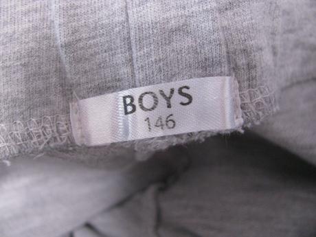 Chlapecké bavlněné šedé tepláky, 146